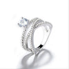Unisex Alloy Geometric Double Layer Winding Round Ring With Electroplated Simple Creative Design