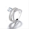 Unisex Alloy Geometric Double Layer Winding Round Ring With Electroplated Simple Creative Design