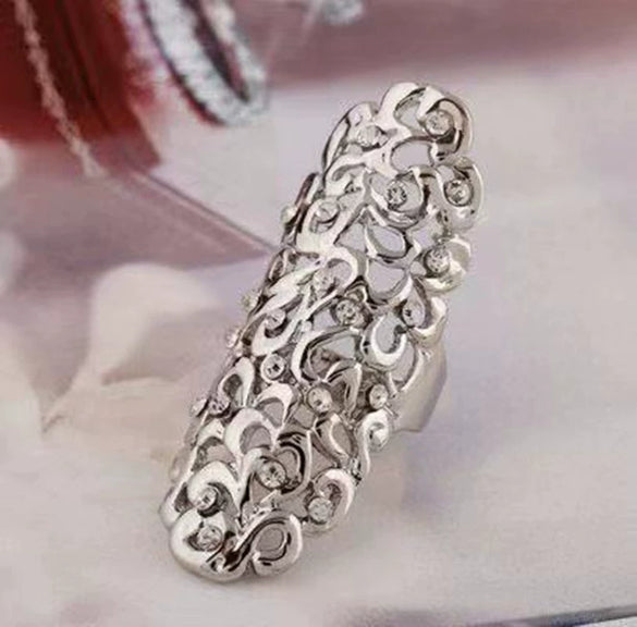 Unisex Alloy Hollow Constellation Ring Sweet Cool Geometric Style Electroplated Fashion Couple Ring