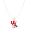 Unisex Alloy Pendant Necklace With Bow Letter Fivepointed Star Pattern And Wax Line Rope Chain Electroplated