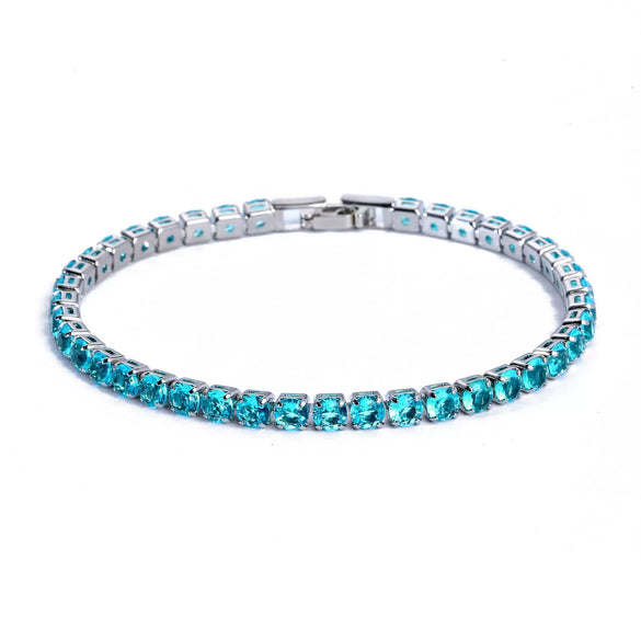 Unisex And Women's Hiphop Copper Geometric Micropaved Zircon Bracelets With Glass Design
