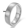 Unisex Black Electroplated Tungsten Steel Ring With Curved Geometric Minimalist Design