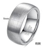 Unisex Black Electroplated Tungsten Steel Ring With Curved Geometric Minimalist Design