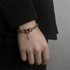 Unisex Black Titanium Steel Bracelet With Geometric Diamond Star Design And Minimalist Nonfading Style