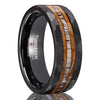 Unisex Black Tungsten Steel Antler Ring With Minimalist Geometric Design And Electroplated Finish
