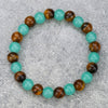 Unisex Bohemian Retro Semiprecious Stone Handmade Beaded Geometric Pattern Bracelet