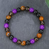 Unisex Bohemian Retro Semiprecious Stone Handmade Beaded Geometric Pattern Bracelet