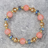 Unisex Bohemian Retro Semiprecious Stone Handmade Beaded Geometric Pattern Bracelet