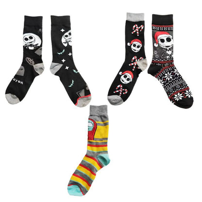 Unisex Cartoon Style Cartoon Skull Cotton Crew Socks A Pair