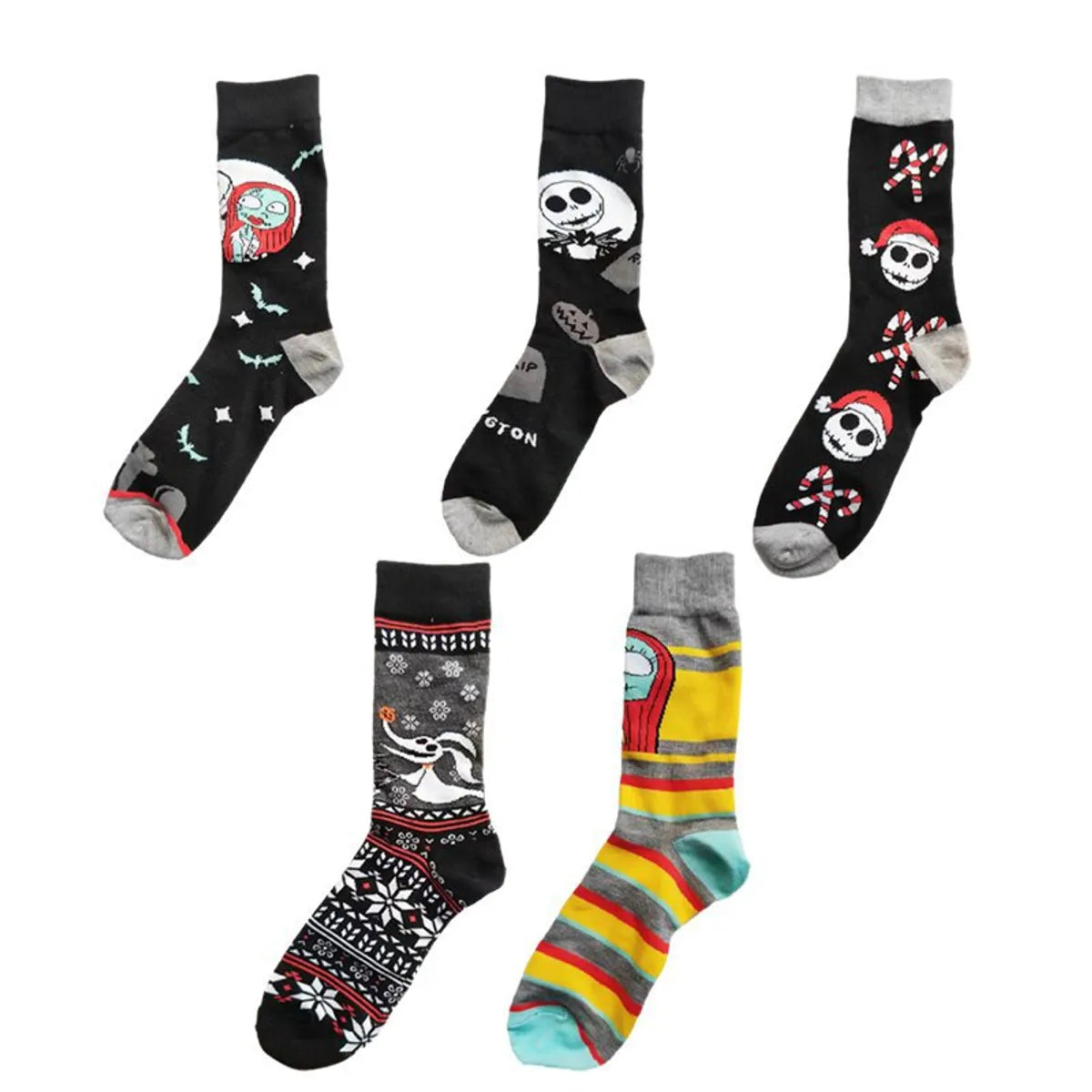 Unisex Cartoon Style Cartoon Skull Cotton Crew Socks A Pair