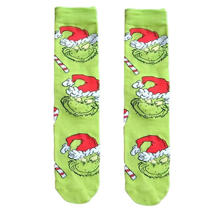 Unisex Cartoon Style Letter Cotton Crew Socks A Pair