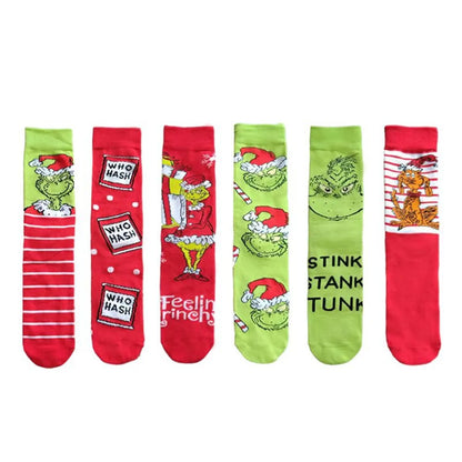 Unisex Cartoon Style Letter Cotton Crew Socks A Pair