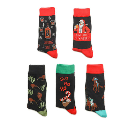 Unisex Cartoon Style Santa Claus Cotton Crew Socks A Pair