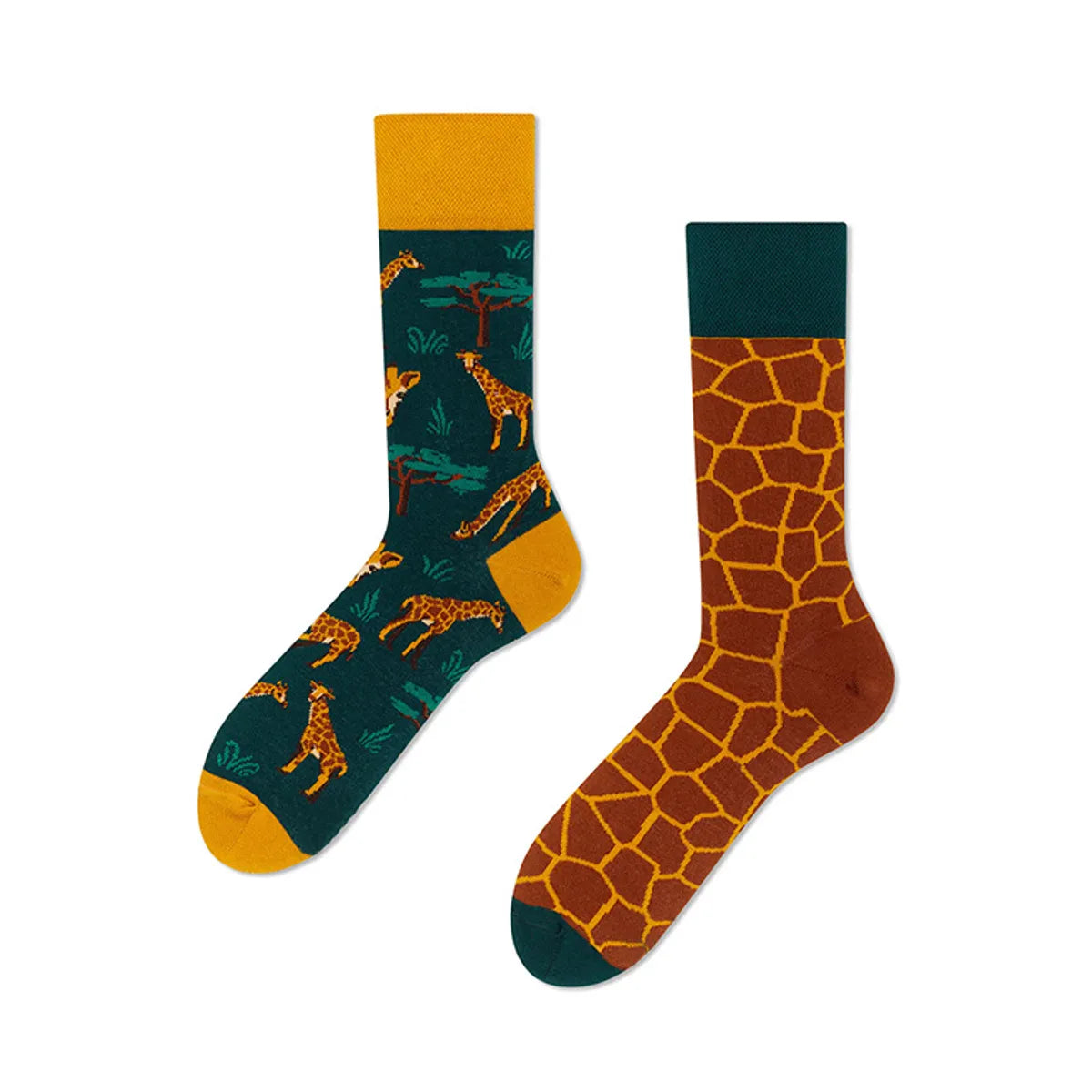 Unisex Casual Animal Cotton Crew Socks A Pair