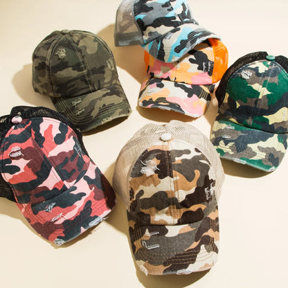 Unisex Casual Camouflage Polyester Baseball Cap