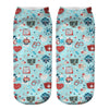 Unisex Casual Cartoon Cotton Crew Socks A Pair