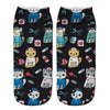 Unisex Casual Cartoon Cotton Crew Socks A Pair