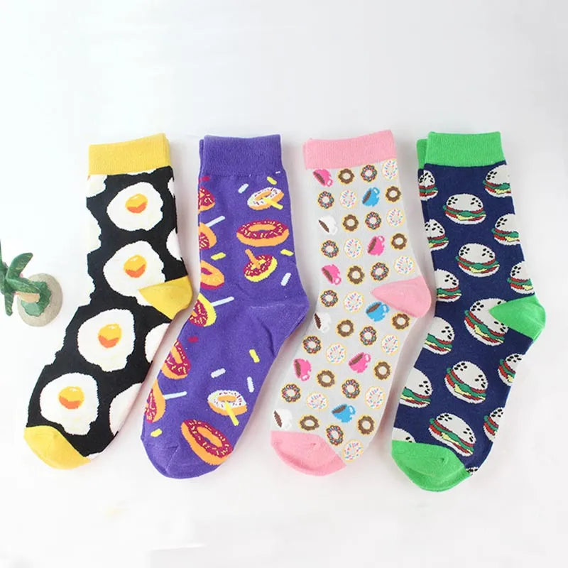 Unisex Casual Cartoon Cotton Jacquard Ankle Socks A Pair