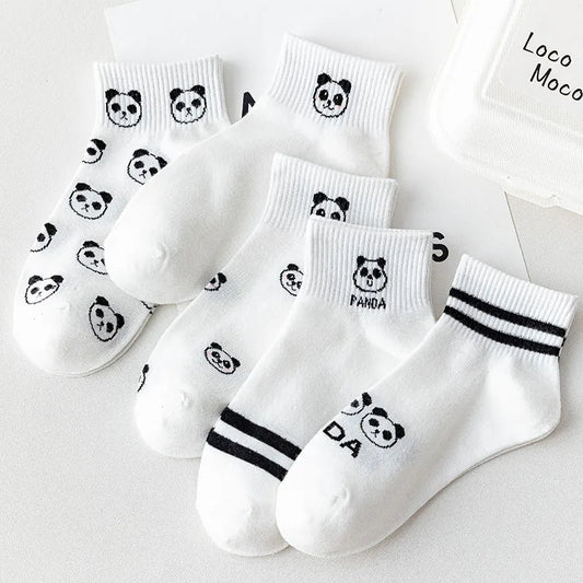 Unisex Casual Cute Panda Polyester Ankle Socks A Pair