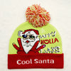 Unisex Casual Cute Santa Claus Snowman Pom Poms Eaveless Wool Cap