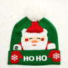 Unisex Casual Cute Santa Claus Snowman Pom Poms Eaveless Wool Cap
