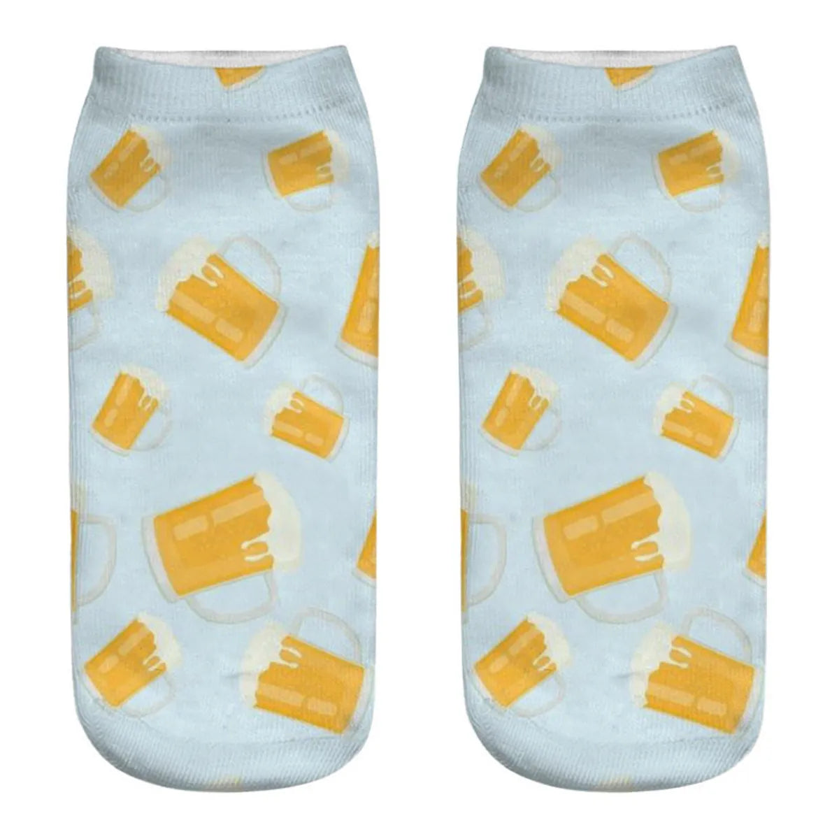 Unisex Casual Funny Beer Cotton Crew Socks A Pair