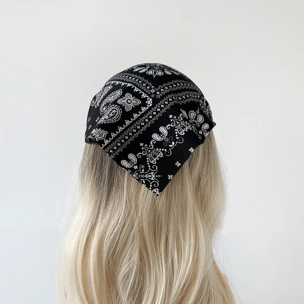 Unisex Casual Hip-Hop Rock Printing Cotton Hair Band Party Headpieces