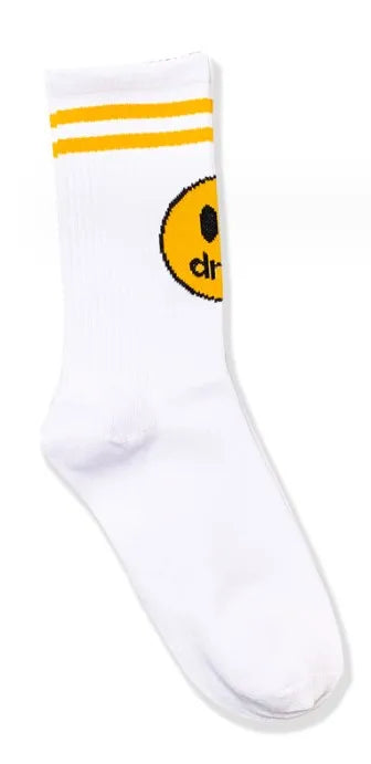 Unisex Casual Smile Face Nylon Cotton Crew Socks A Pair