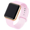 Unisex Casual Square Silicone And Plastic Led Electronic Watch