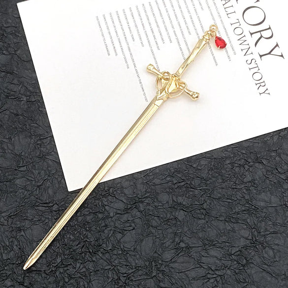 Unisex Chinoiserie Retro Ethnic Style Geometric Sword Alloy Plating Hairpin