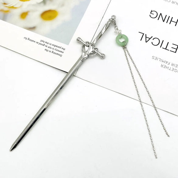 Unisex Chinoiserie Retro Ethnic Style Geometric Sword Alloy Plating Hairpin