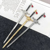 Unisex Chinoiserie Retro Ethnic Style Geometric Sword Alloy Plating Hairpin