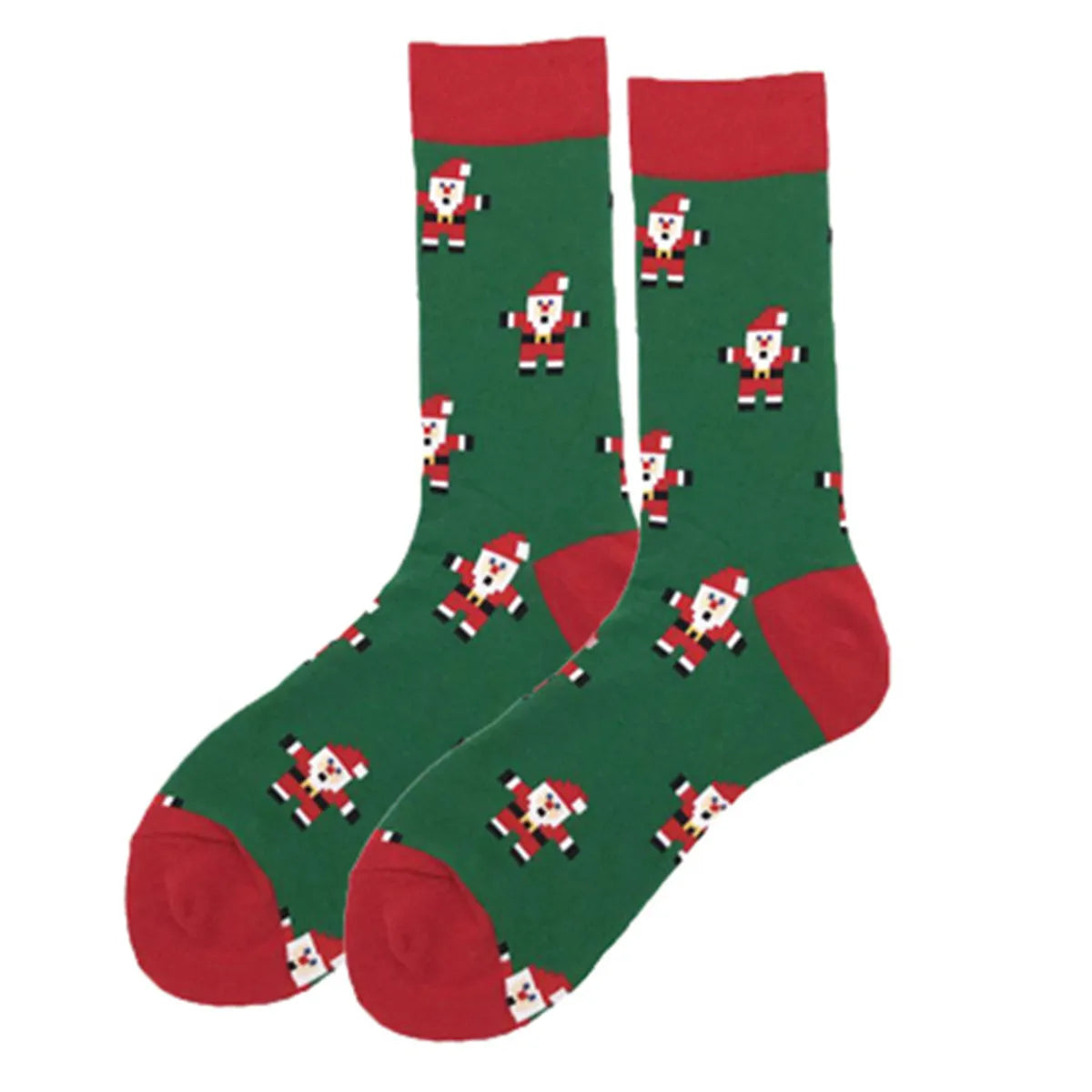 Unisex Christmas Cartoon Cotton Crew Socks A Pair