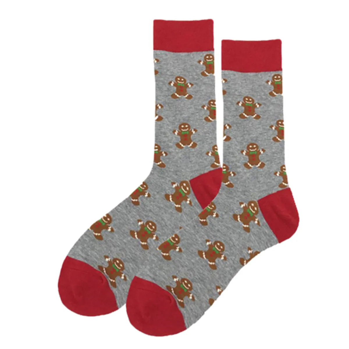 Unisex Christmas Cartoon Cotton Crew Socks A Pair