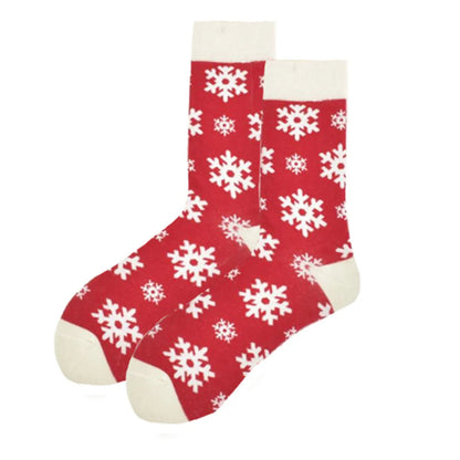 Unisex Christmas Cartoon Cotton Crew Socks A Pair