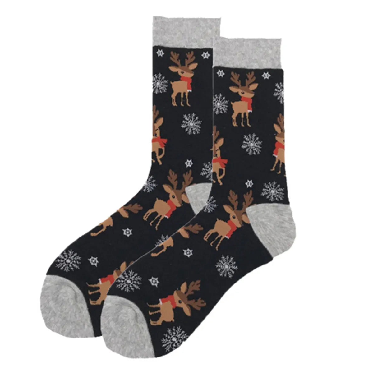 Unisex Christmas Cartoon Cotton Crew Socks A Pair