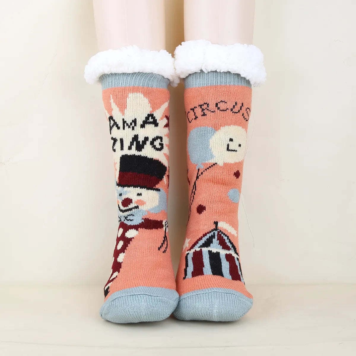 Unisex Christmas Cartoon Polyester Cotton Polyester Crew Socks A Pair