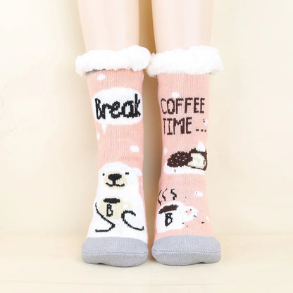 Unisex Christmas Cartoon Polyester Cotton Polyester Crew Socks A Pair