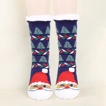 Unisex Christmas Cartoon Polyester Cotton Polyester Crew Socks A Pair