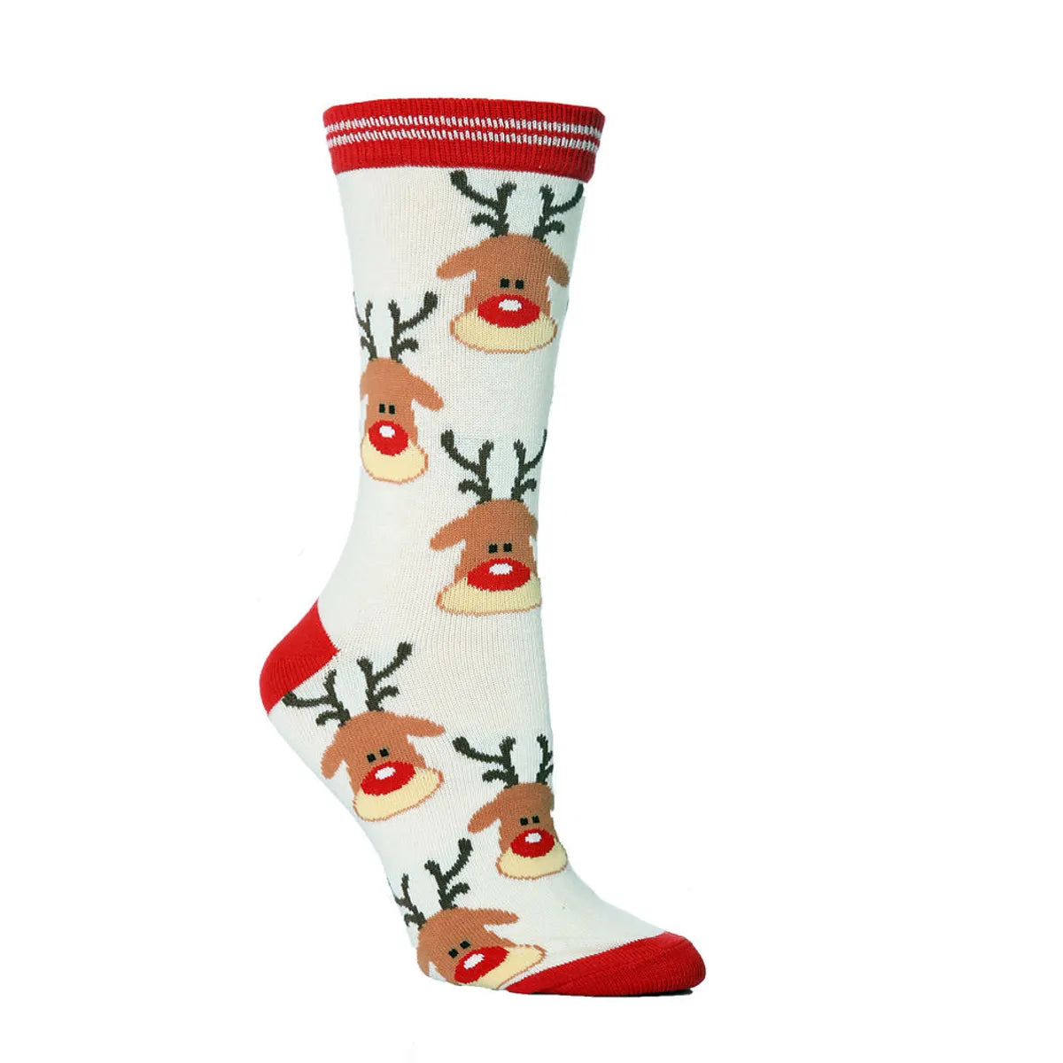 Unisex Christmas Santa Claus Elk Cotton Blending Jacquard Ankle Socks