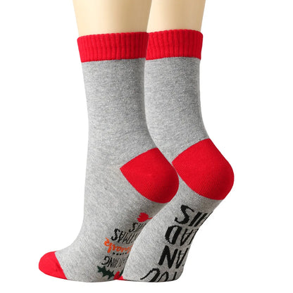 Unisex Christmas Santa Claus Elk Cotton Blending Jacquard Ankle Socks