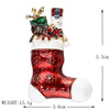Unisex Christmas Snowflake Sock Brooch With Bear And Soldier Boot Motifs Dripping Oil Alloy Pin With Artificial Gem Accents