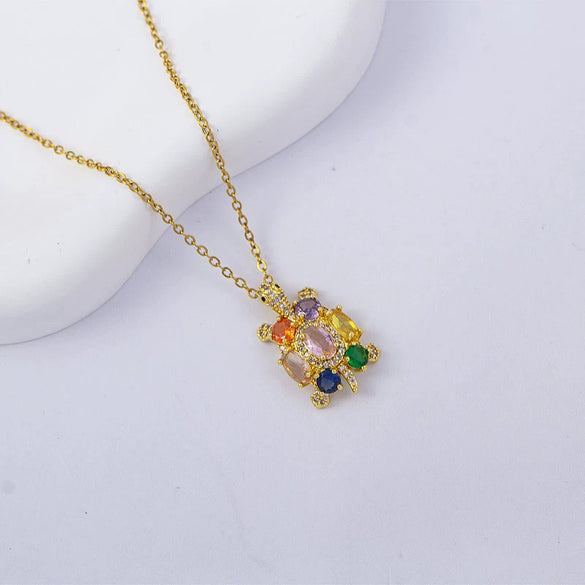 Unisex Copper Animal Zodiac Pendant Necklace With Electroplating And O Word Chain Simple Style