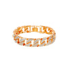 Unisex Copper Cuban Chain Bracelet With Geometric Diamond Style Design Hip Hop Trendy Personality Jewelry Accessory