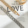 Unisex Copper Cuban Chain Bracelet With Geometric Diamond Style Design Hip Hop Trendy Personality Jewelry Accessory