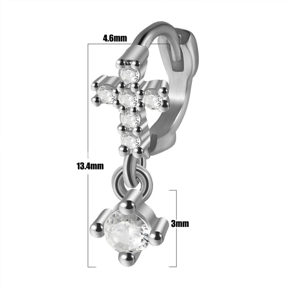 Unisex Copper Flower Geometry Ear Bone Ring And Earrings With Electroplated Horse Eye Crown And Grab Butterfly Pendant And Zircon Piercing Ear Buckle