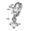 Unisex Copper Flower Geometry Ear Bone Ring And Earrings With Electroplated Horse Eye Crown And Grab Butterfly Pendant And Zircon Piercing Ear Buckle