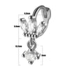 Unisex Copper Flower Geometry Ear Bone Ring And Earrings With Electroplated Horse Eye Crown And Grab Butterfly Pendant And Zircon Piercing Ear Buckle