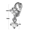 Unisex Copper Flower Geometry Ear Bone Ring And Earrings With Electroplated Horse Eye Crown And Grab Butterfly Pendant And Zircon Piercing Ear Buckle