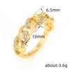 Unisex Copper Hip Hop Ring With Geometric Pattern And Electroplating Treatment